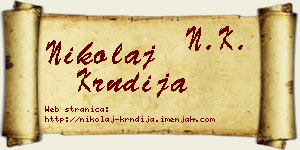 Nikolaj Krndija vizit kartica